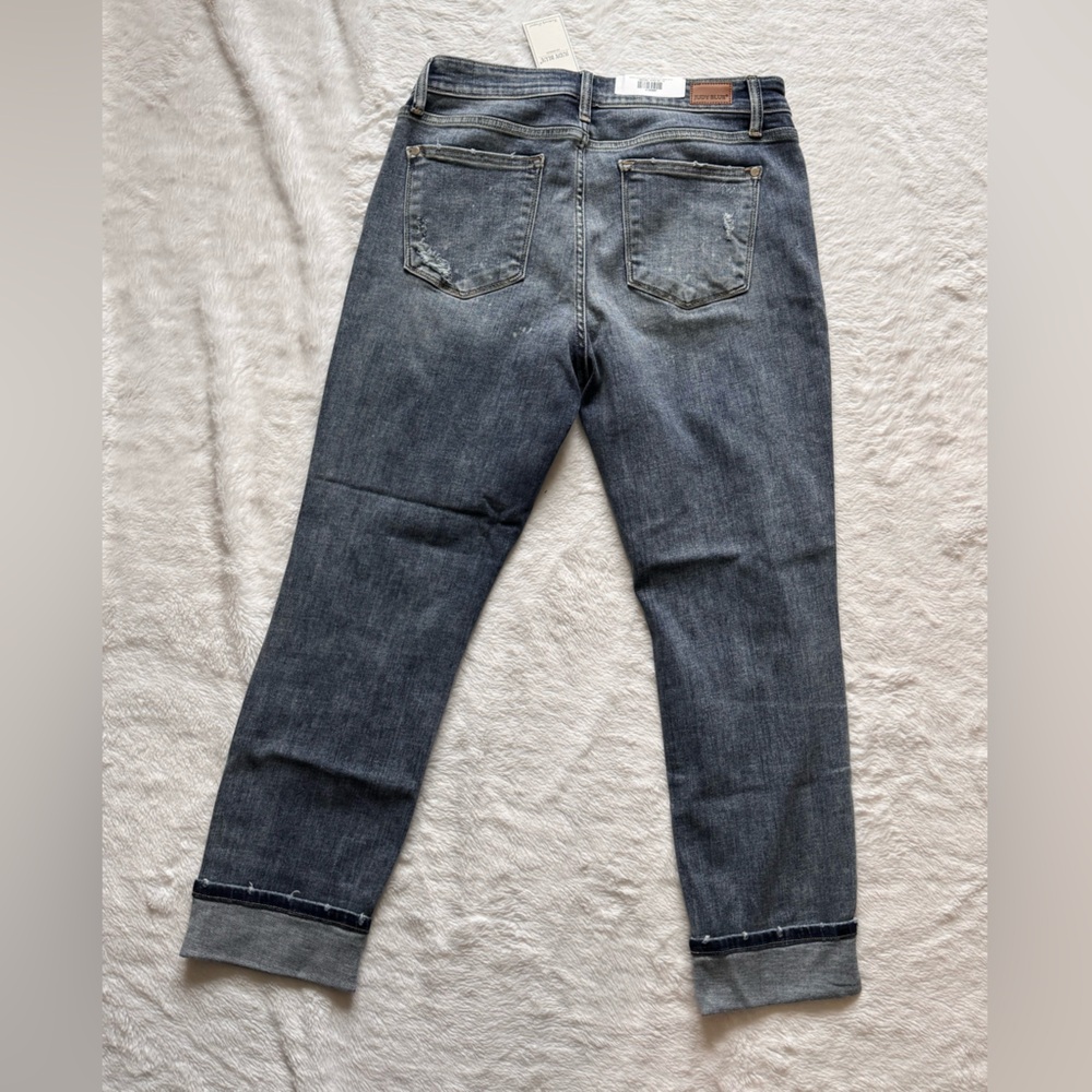 Judy Blue Women's Ripped Dark Denim Jeans - Picture 2 of 5